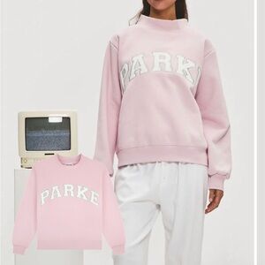 Parke Women's Sprinkle Pink Fleece Varsity Mockneck L/XL